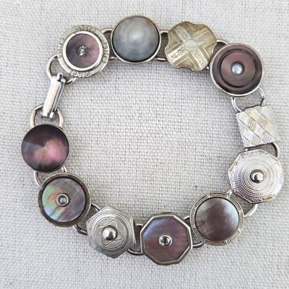 Vintage 1920s Kum-A-Part Cufflink Bracelet - Picture 2 of 5